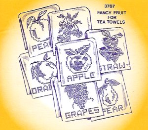 Aunt Martha 3787 - Fancy Fruit for Tea Towels