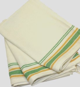 Dishtowels - Vintage Stripe Green and Yellow