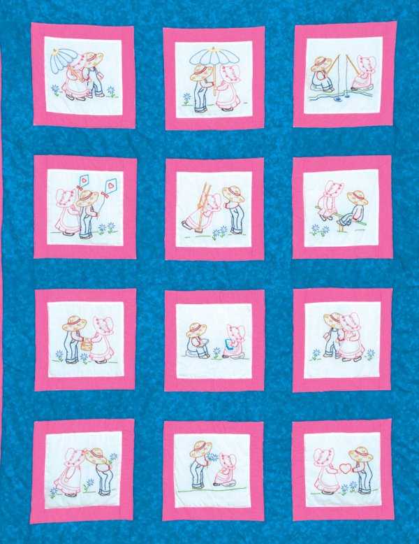 Jack Dempsey - 737-539 Vintage Sue and Sam 9" Quilt Blocks