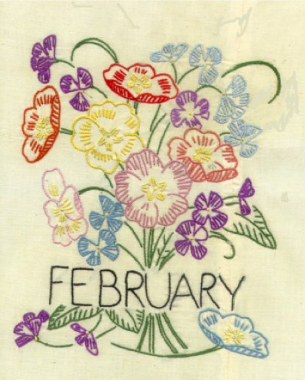 Flower of the Month February Block