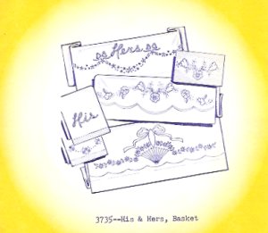 Aunt Martha 3735 - His & Hers, Basket