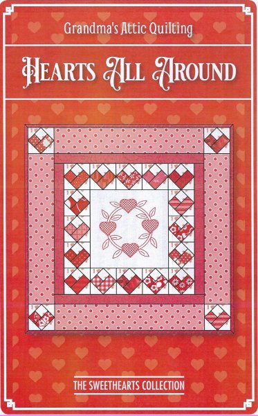 Redwork - Hearts All Around