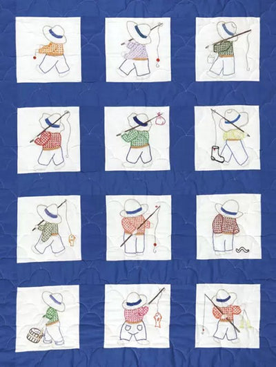 Little Boys 9" Pre-Printed Quilt Squares