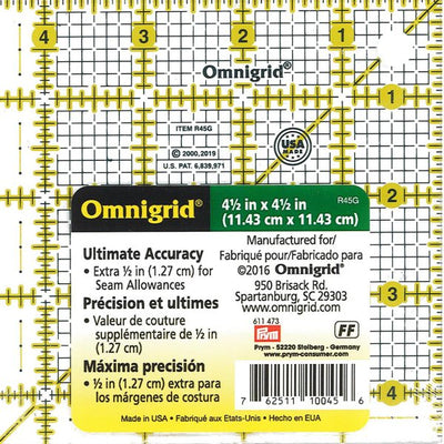 Omnigrid Ruler - 4.5" square