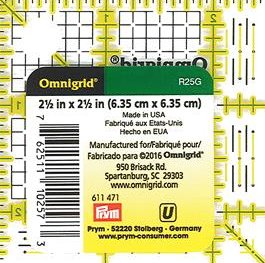Omnigrid Ruler - 2.5" square