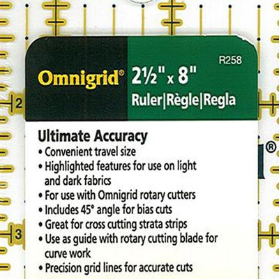 Omnigrid Ruler - 2.5" x 8" 