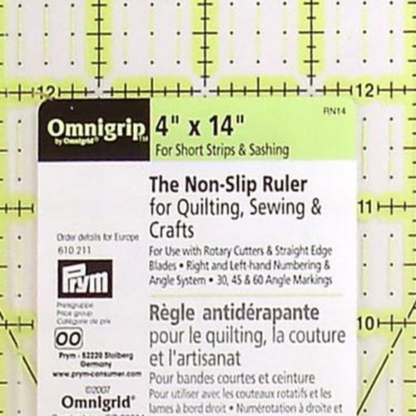 Omnigrid 4 X 14 Quilting Ruler, 4 x 14, Clear