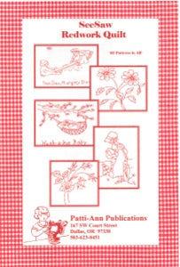 SeeSaw Redwork Quilt Pattern