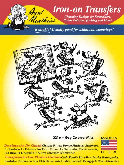 Aunt Martha 3216 - Gay Colonial Miss