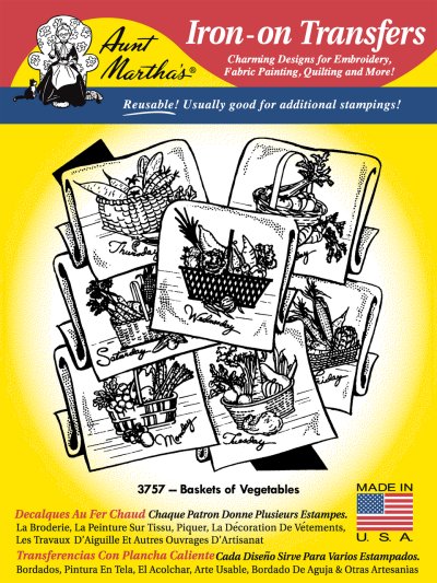 Aunt Martha 3757 - Basket of Vegetables
