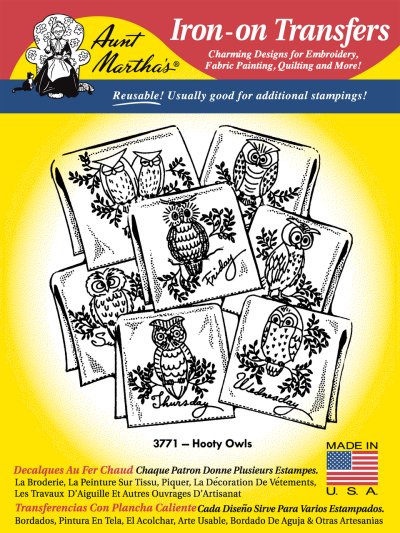 Aunt Martha 3771 - Hooty Owls