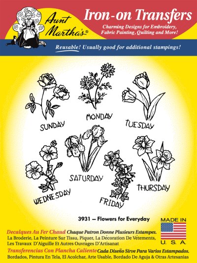 Aunt Martha 3931 - Flowers for Every Day