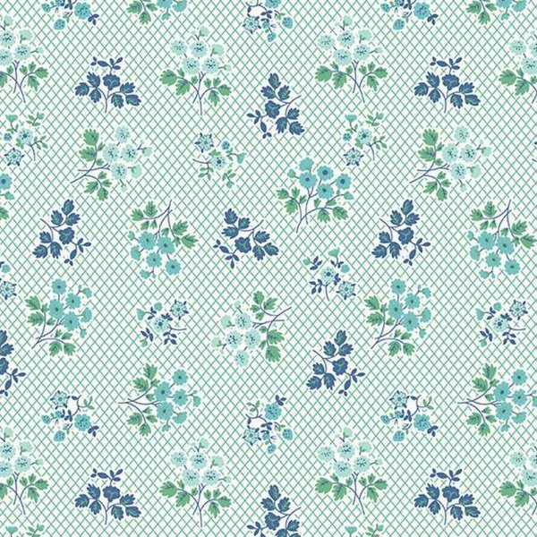 Turquoise/White Triangles Bee Backgrounds by Riley Blake Fabric 100% c –  Jack Squares Studio