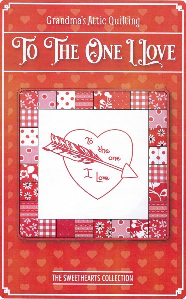Redwork - To the One I Love Pillow