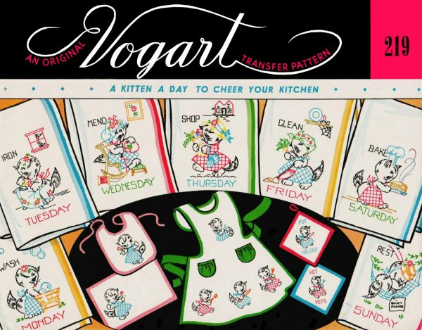Vogart - #219 A Kitten a Day Transfer Pattern