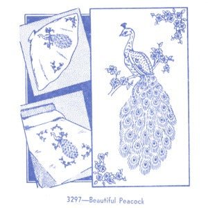 Aunt Martha 3297 - Beautiful Peacock - Grandma's Attic Quilting