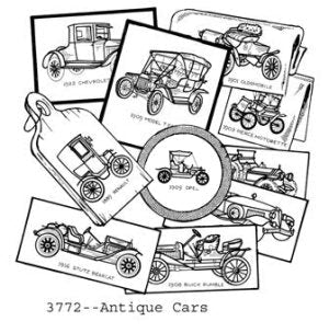 Aunt Martha 3772 - Antique Cars - Grandma's Attic Quilting
