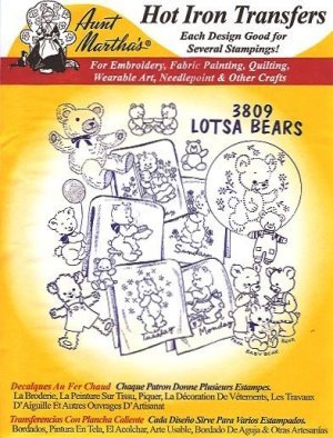 Aunt Martha 3809 - Lotsa Bears - Grandma's Attic Quilting