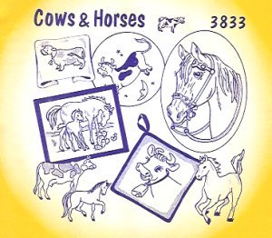 Aunt Martha 3833 - Cows and Horses - Grandma's Attic Quilting