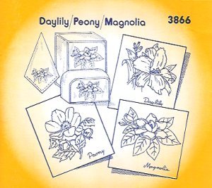 Aunt Martha 3866 - Daylily, Peony, Magnolia - Grandma's Attic Quilting