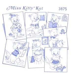 Aunt Martha 3875 - Miss Kitty Kat - Grandma's Attic Quilting