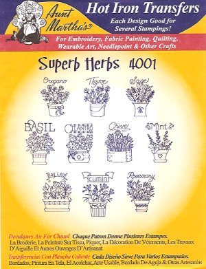 Aunt Martha 4001 - Superb Herbs - Grandma's Attic Quilting