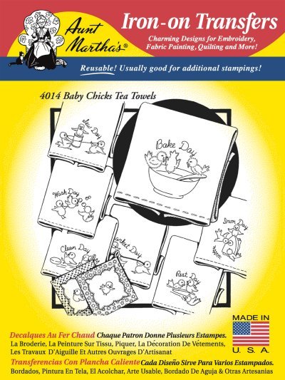 Aunt Martha 4014 - Baby Chicks Tea Towels - Grandma's Attic Quilting