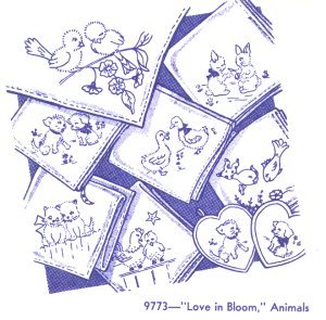 Aunt Martha 9773 - Love in Bloom Animals - Grandma's Attic Quilting