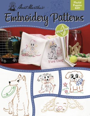 Aunt Martha Book -409 Playful Puppies - Grandma's Attic Quilting