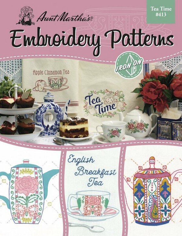 Aunt Martha Book -413 Tea Time - Grandma's Attic Quilting