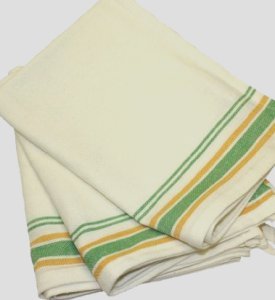Dishtowels - Vintage Stripe Green and Cheddar - Grandma's Attic Quilting
