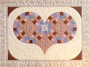 Double Wedding Ring Heart - Grandma's Attic Quilting