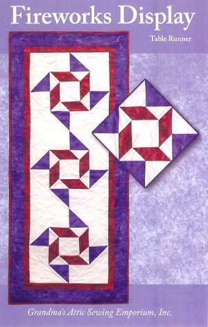 Fireworks Display Table Runner - Grandma's Attic Quilting