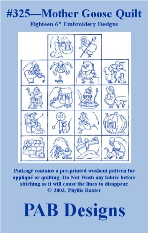 PAB Designs - 325 Mother Goose Nursery Rhyme Quilt - Grandma's Attic Quilting
