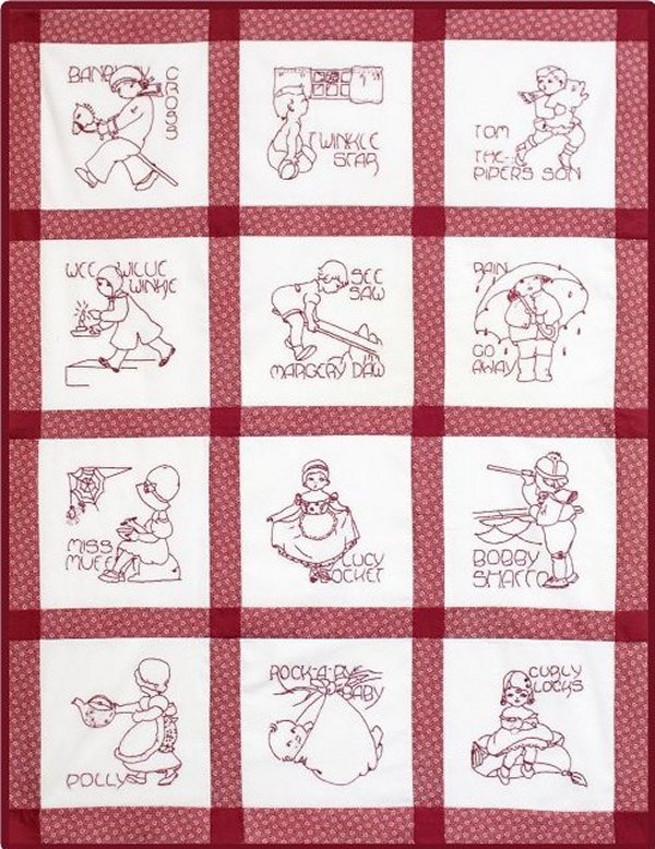 Rhyme Time Redwork Block of the Month Club - Grandma&